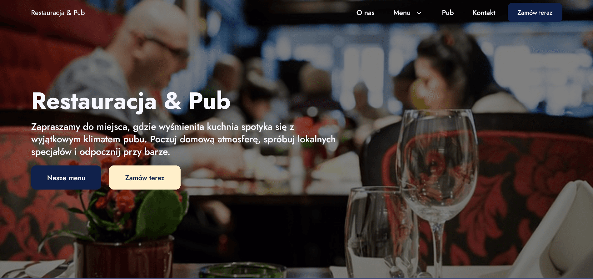 Strona internetowa dla restauracji i pubu
