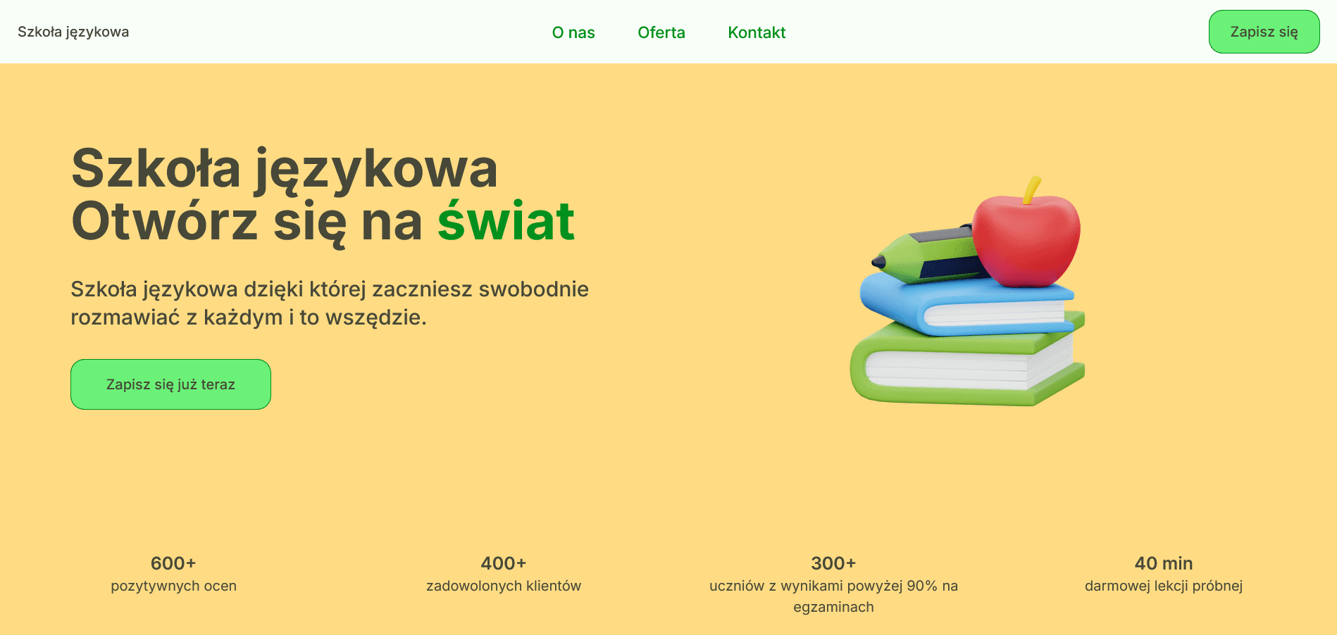 Strona internetowa dla szkoły językowej